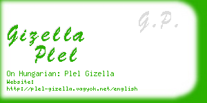 gizella plel business card